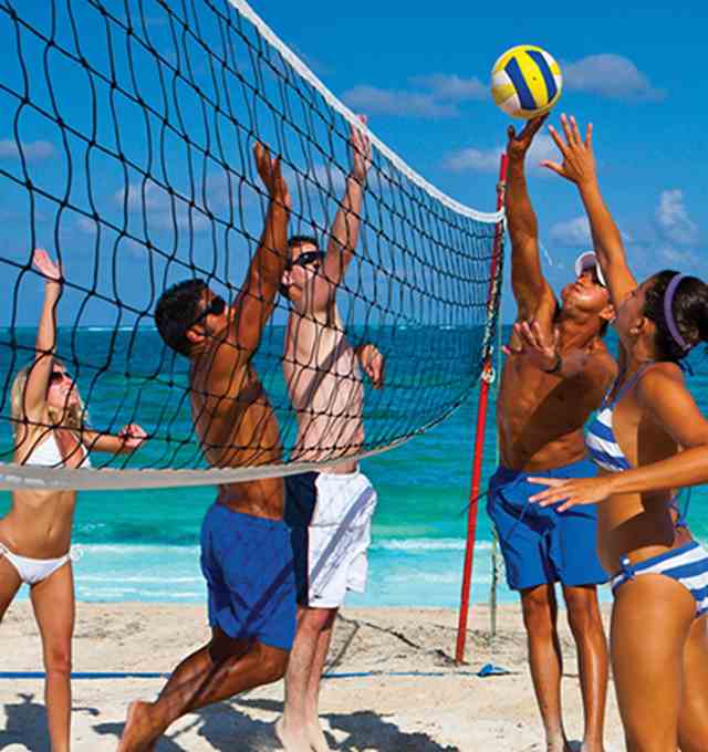 Have fun in the sun with exciting volleyball activities at azul beach resort riviera maya in mexico
