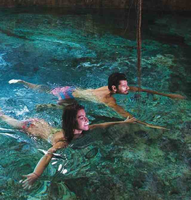Take a dive and enjoy our natural underground pools at azul beach resort riviera maya mexico