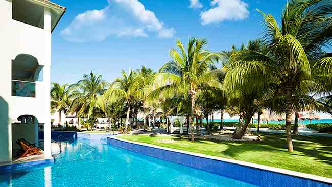 fantastic pool side view of suites at el dorado royale spa resort in riviera maya cancun