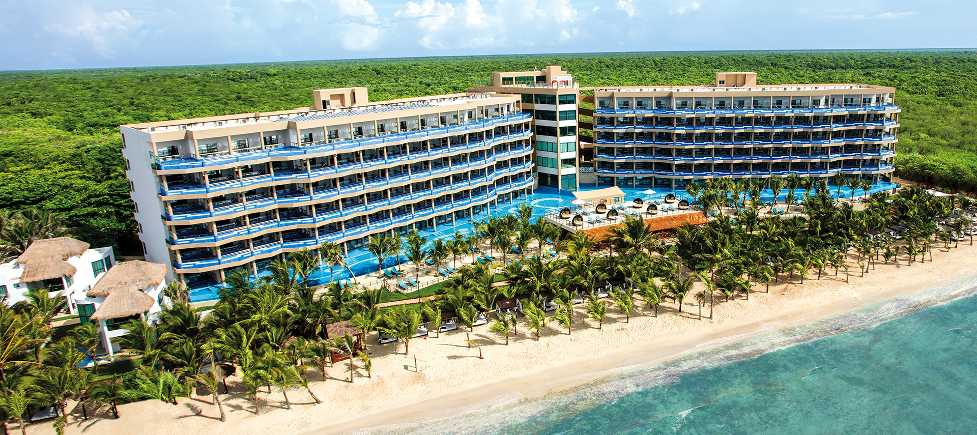 Exterior view of an all inclusive spa resort adults only | El Dorado Seaside Suites | Riviera Maya