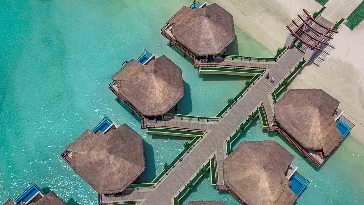 Exterior view of overwater bungalows | El Dorado Maroma | Playa De Carmen